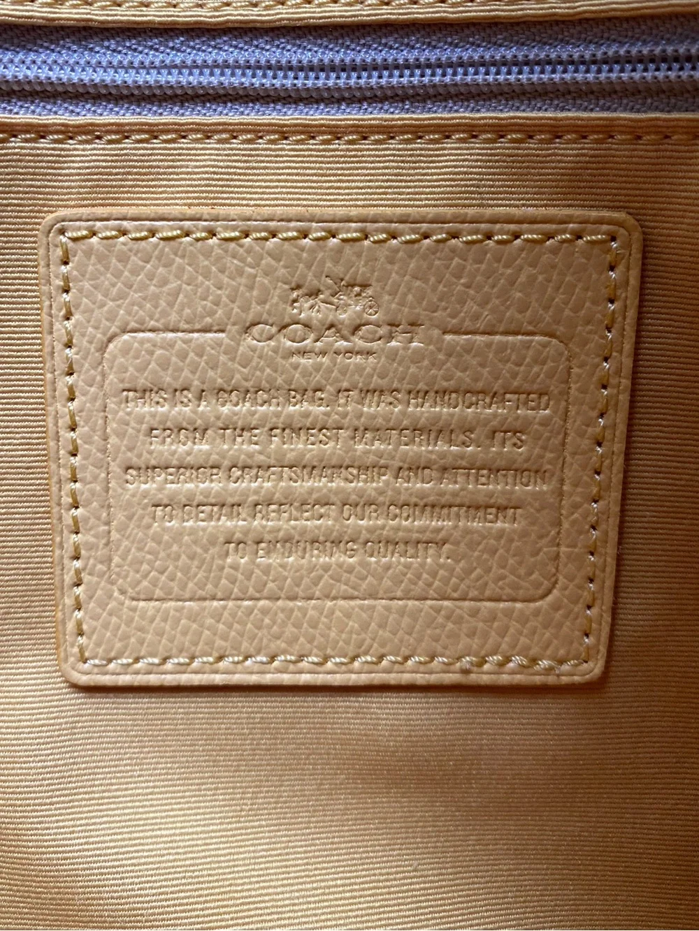 Coach Signature Coated Canvas File Bag | Adjustable Strap | Light Khaki/Canary